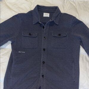 Billy Reid Midnight Blue Button-Up Shirt Jacket